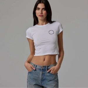 TALENTLESS WOMENS CIRCLE LOGO BABY TEE